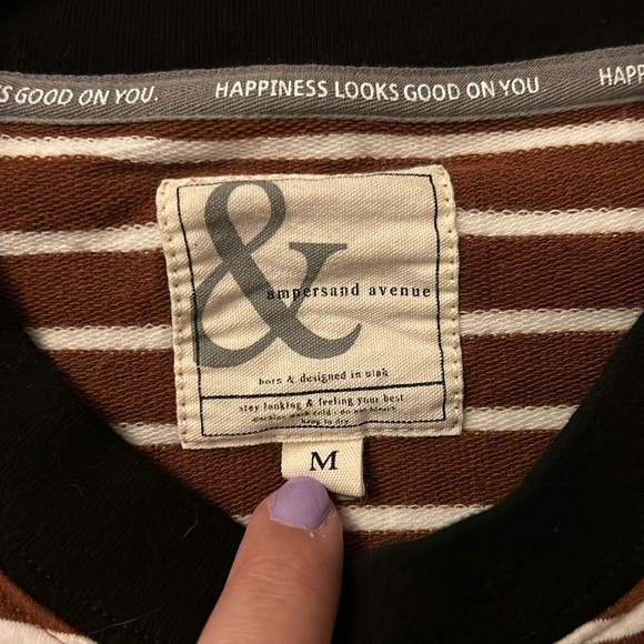 Brown striped crewneck - Picture 2 of 3